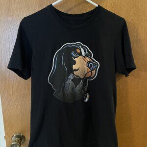 Mens Tennessee Volunteers Football Smokey Mascot T Shirt Black Size Small